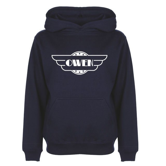 Hoodie capuchon sweater met naam bedrukt navy Hoodie Navy