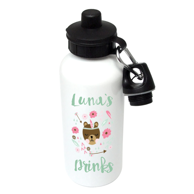 Bidon drinkbeker met naam Bidon Wit