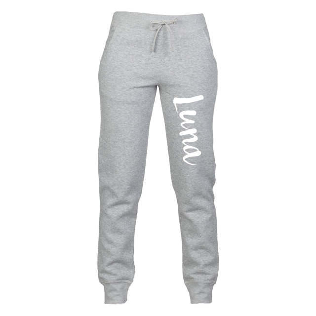 Kind broek met naam bedrukt biebels grijs Joggingbroek Grijs