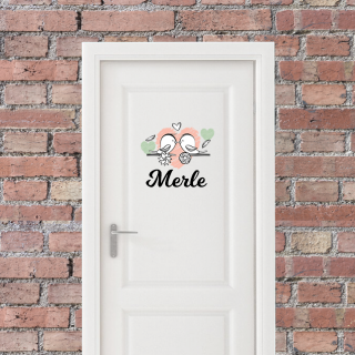 Deursticker Middel