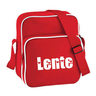 Schoudertas met voorvak Rood