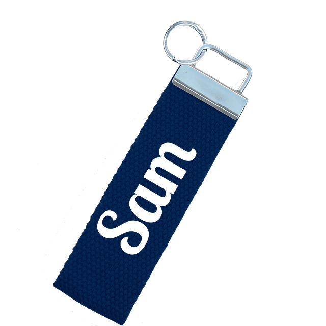 Sleutelhanger met naam navy biebels Sleutelhanger Navy