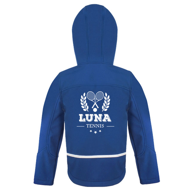 Softshell jas met je naam bedrukt blauw Softshell jas Blauw