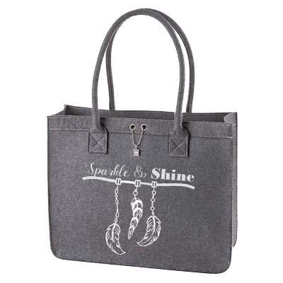 Tas vilt met naam bedrukt sparkle Schoudertas Vilt