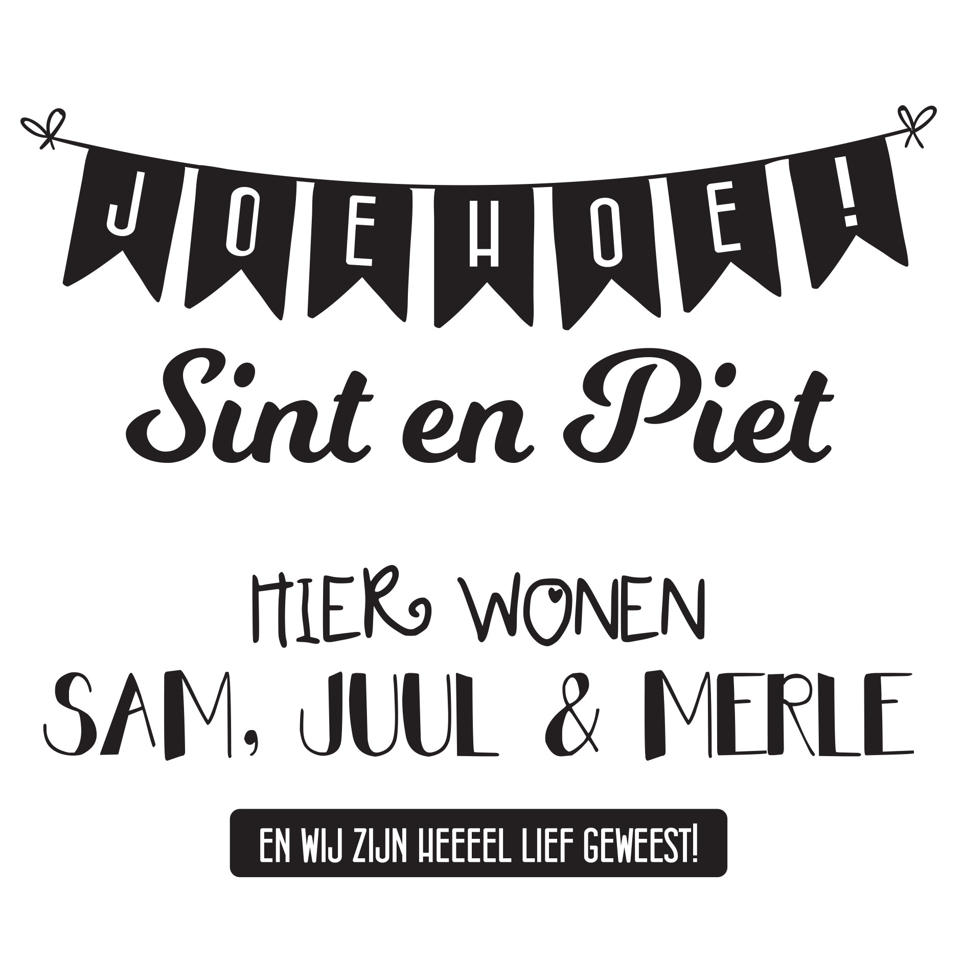 Sint sticker hier wonen+ Sticker Hier wonen...