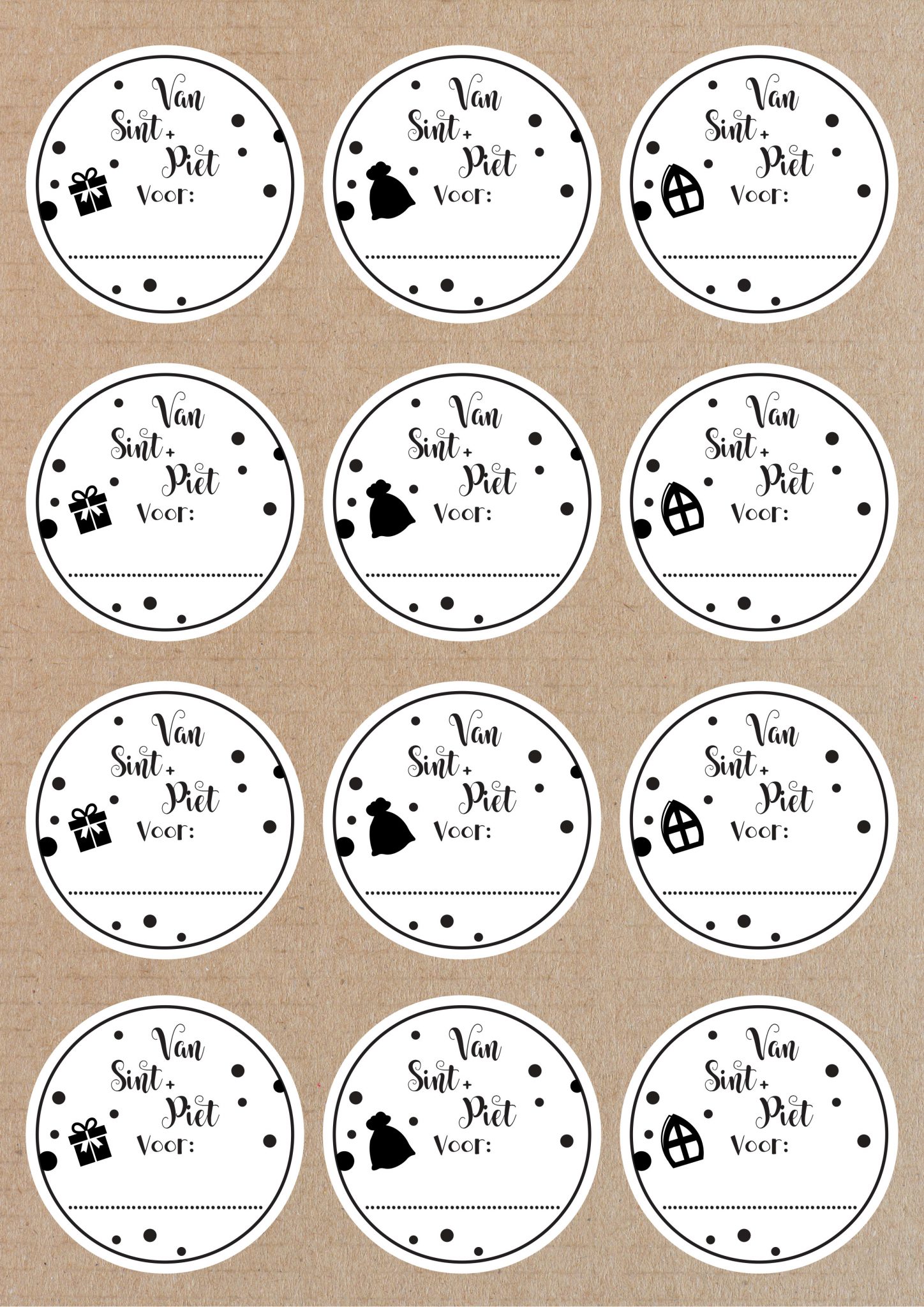Sinterklaas kado sticker labels Kado labels Sint – foto 2