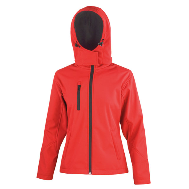 Softshell jas dames met naam bedrukt rood Softshell jas Rood