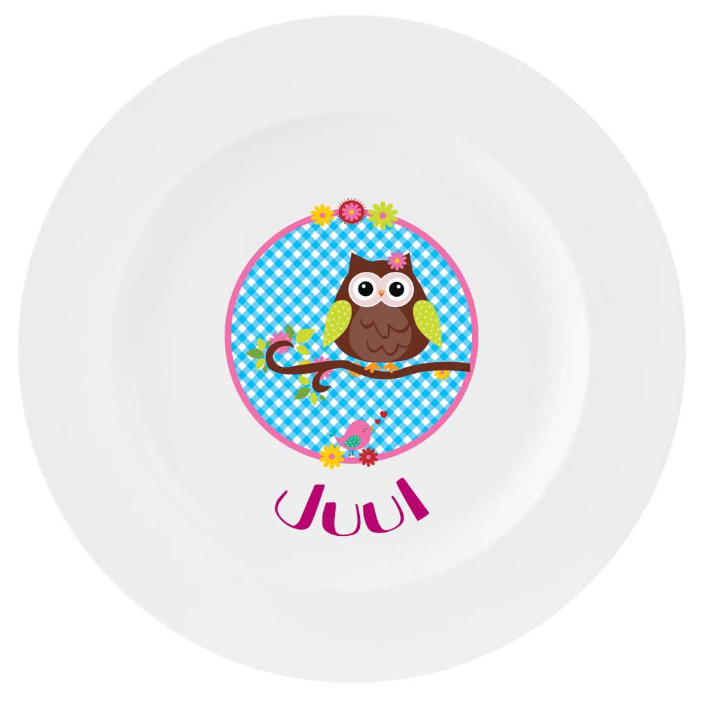 Label42 bordje met naam uil 2 Bordje plastic Uil