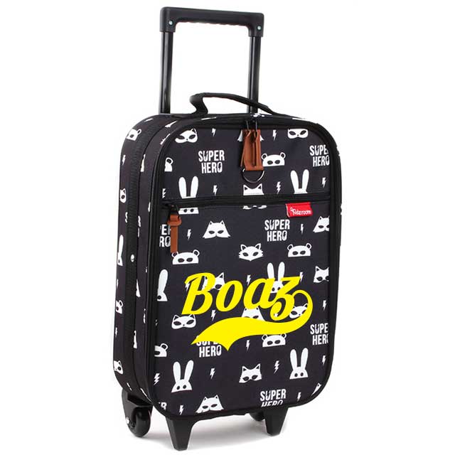Label42 kidzroom trolley hero zW met naam Trolley B&W Hero
