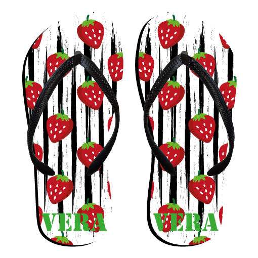 Slippers met naam aarbei Slippers Aardbei