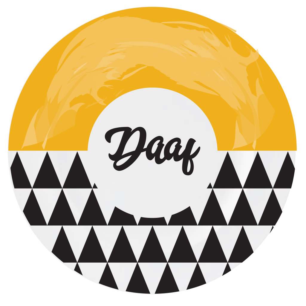 Label42-bordje-met-naam-daaf Bordje plastic Daaf